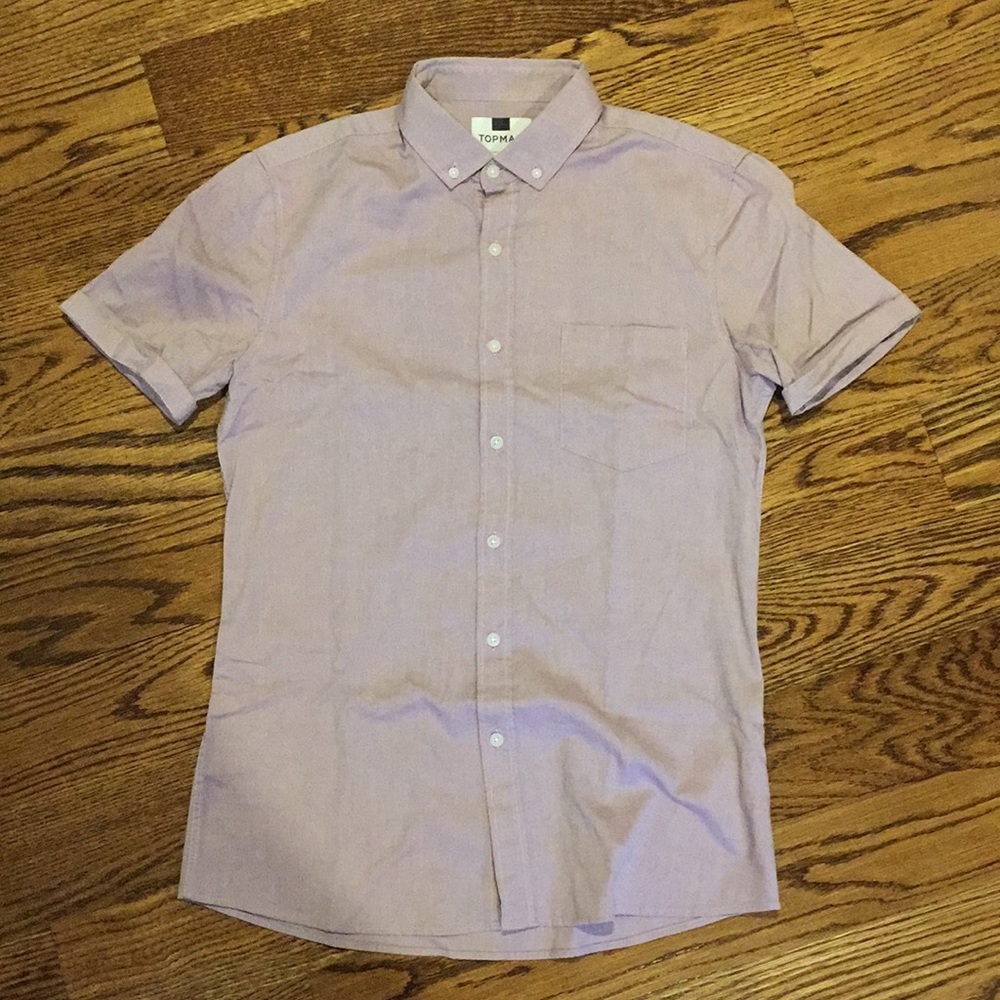 Topshop Short Sleeve Button Down